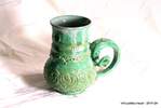 large seafoam triple banded mug